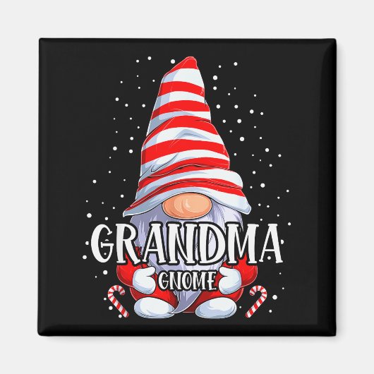 Grandma Gnome Christmas Pajamas Matching Family Gr Magneet (Voorkant)