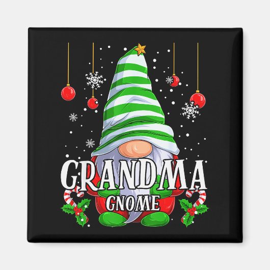 Grandma Gnome Christmas Pajamas Matching Family Gr Magneet (Voorkant)