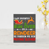 Grandma Got Run Over By A Reindeer Christmas So Pa Kaart (Gele Bloem)