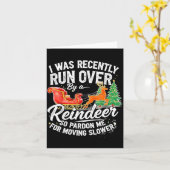 Grandma Got Run Over By A Reindeer Christmas So Pa Kaart (Gele Bloem)