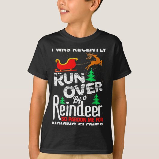 Grandma Got Run Over By A Reindeer Christmas So Pa T-shirt (Voorkant)
