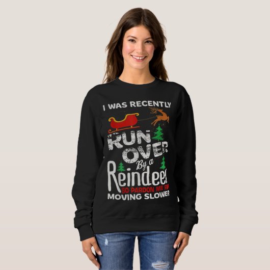 Grandma Got Run Over By A Reindeer Christmas So Pa Trui (Voorkant volledig)