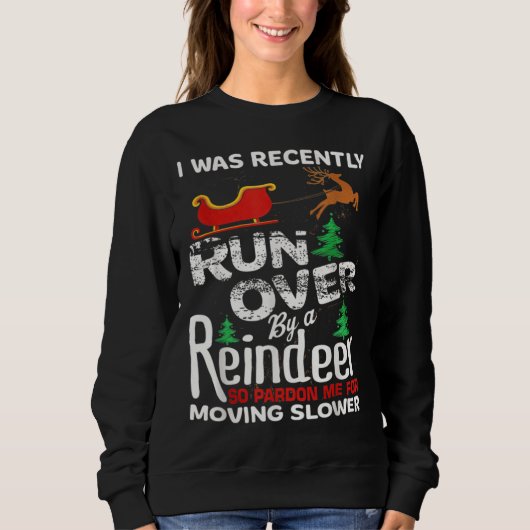 Grandma Got Run Over By A Reindeer Christmas So Pa Trui (Voorkant)