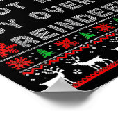 Grandma Got Run Over By A Reindeer Ugly Costume Fu Poster (Hoek)