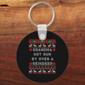 Grandma Got Run Over By A Reindeer Ugly Costume Fu Sleutelhanger (Voorkant)