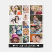 Grandma Grandchildren 13 Foto Collage Fleece Deken (Voorkant)