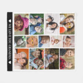 Grandma Grandchildren 13 Foto Collage Fleece Deken (Voorkant (Horizontaal))