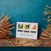 Grandma Grandchildren Names 3 Photo Collage Wood Fotoplaat (Zijkant)