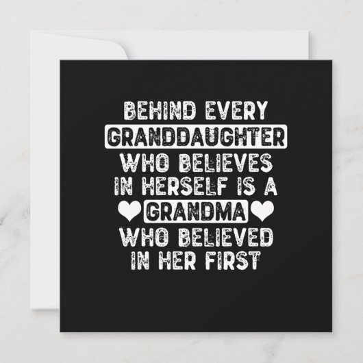 Grandma & Granddochter Quote Kaart (Voorkant)