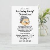 Grandma Grandmother Birthday Party Kaart (Staand voorkant)