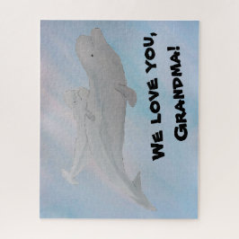 Grandma Grandpa Moeder Baby Beluga Whale Legpuzzel