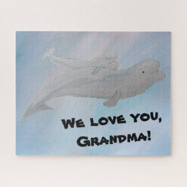 Grandma Grandpa Moeder Baby Beluga Whale Legpuzzel