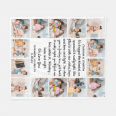 Grandma Grandpa Personalized 14 Photo Collage Fleece Deken (Voorkant (Horizontaal))