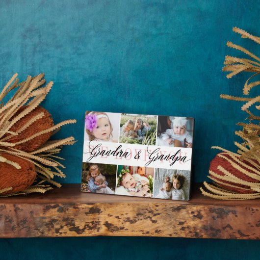 Grandma & Grandpa Photo Collage Fotoplaat (Zijkant)