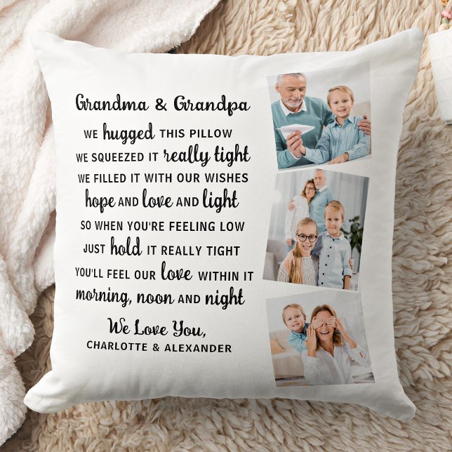 Grandma Grandpa Poem Custom 3 Foto grootouders Kussen (Creator heeft geüpload)