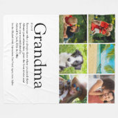 Grandma Granny Definition Photo Collage Fleece Deken (Voorkant (Horizontaal))