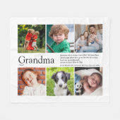 Grandma Granny Definition Photo Collage Fleece Deken (Voorkant (Horizontaal))