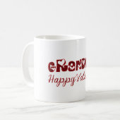 Grandma Happy Valentijn Cute Cupid Typografie Koffiemok (Voorkant links)