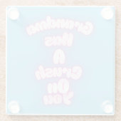 Grandma has a crush on you glazen onderzetter (Achterkant)