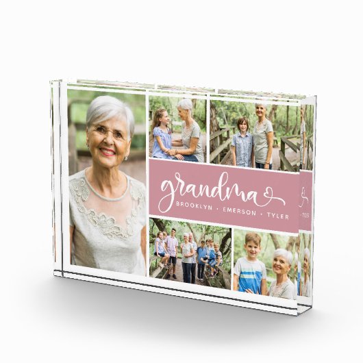Grandma Heart Photo Collage Photo Block Fotoblokken (Rechts)