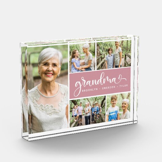 Grandma Heart Photo Collage Photo Block Fotoblokken (Links)