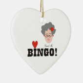 Grandma houdt van Bingo Ceramic Ornament (Rechts)
