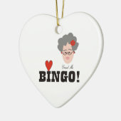Grandma houdt van Bingo Ceramic Ornament (Links)