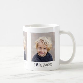 Grandma I love You 3 Photo Elegant Simple Koffiemok