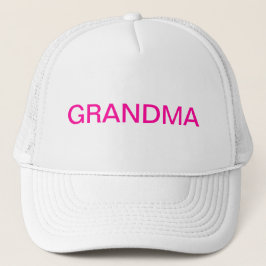 GRANDMA in roze letters Trucker Pet