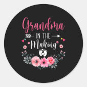 Grandma In The Making Vitro Fertilization Pregnanc Ronde Sticker (Voorkant)