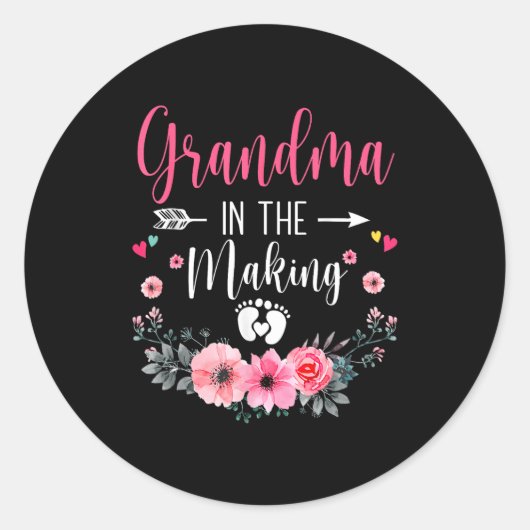 Grandma In The Making Vitro Fertilization Pregnanc Ronde Sticker (Voorkant)