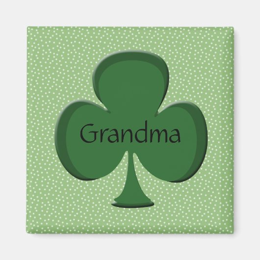 Grandma Irish Shamrock Magnet (Voorkant)