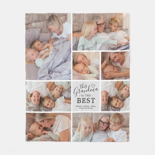 Grandma is de beste foto Collage Fleece Blanket Deken (Voorkant)