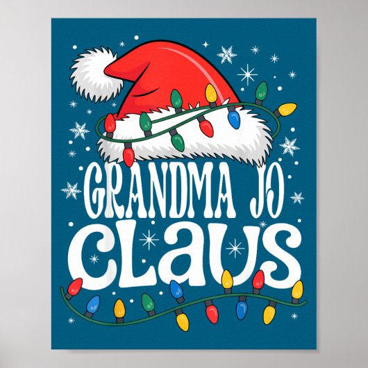 Grandma Jo Claus Funny Xmas Christmas Grandma Holi Poster (Voorkant)