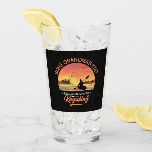 Grandma Kayaking Glas (Voorkant ijs)
