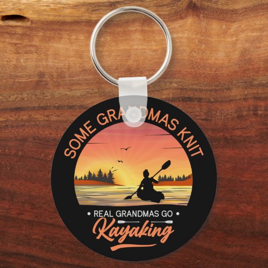 Grandma Kayaking Sleutelhanger (Voorkant)