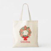 Grandma Kerstmis Tote Bag (Achterkant)