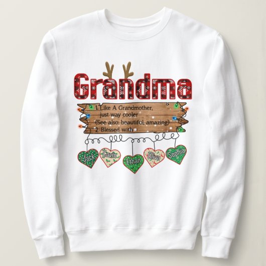 Grandma Kerstmis Trui (Design voorkant)