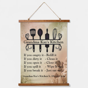 Grandma Kitchen Hangend Wandkleed