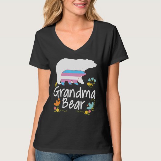 Grandma Lgbt Beer Transgender Rainbow Lgbt Gay Les T-shirt (Voorkant)