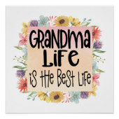 Grandma Life is het beste leven Perfect Poster (Voorkant)