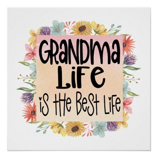 Grandma Life is het beste leven Perfect Poster (Voorkant)