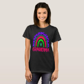 Grandma Life Leopard Rainbow Cheetah Print Grandma T-shirt (Voorkant volledig)
