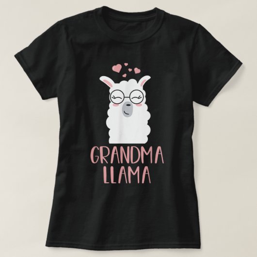 Grandma Llama Cute Grandmoeder Gift T-shirt (Design voorkant)