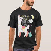 Grandma Llama heeft een drama Animal Cute Llama no T-shirt (Voorkant)
