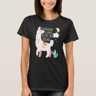 Grandma Llama heeft een drama Animal Cute Llama no T-shirt
