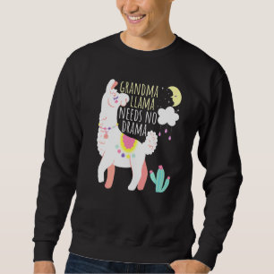 Grandma Llama heeft een drama Animal Cute Llama no Trui