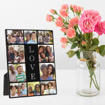 Grandma Love 10 Photo Collage Black Fotoplaat<br><div class="desc">Een zwarte fotocollage plaque om de beste oma ooit te vieren. Personaliseer haar foto's van haar kleinkinderen,  kinderen en andere familieleden met tien foto's. "LOVE" staat in elegante witte tekst onderaan het midden.</div>