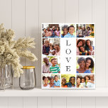 Grandma Love 10 Photo Collage Imitatie Canvas Print<br><div class="desc">Een moderne fotocollage faux canvasprint om de beste oma ooit te vieren. Personaliseer haar foto's van haar kleinkinderen,  kinderen en andere familieleden met tien foto's. "LOVE" staat in het midden in elegante tekst.</div>