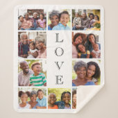 Grandma Love 10 Photo Collage Personalized Sherpa Deken (Voorkant)